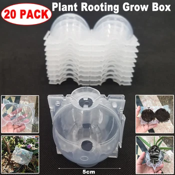 20Pcs Cutting Grafting Rooting Ball Reusable Plant Rooting Ball Sapling Propagation Breeding Box Garden Plant Root Growing Box