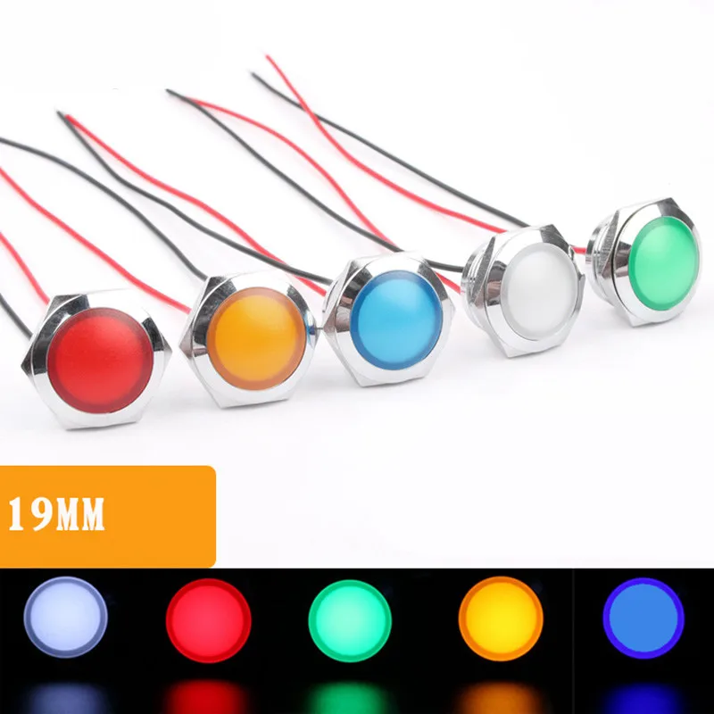 1pcs 19mm Metal Indicator Red, Green, Blue, Yellow and White LED Waterproof Ultra Short Type Indicator 3V12V24V220V WIth Wire
1pcs 19mm Metal Indicator Red, Green, Blue, Yellow and White LED Waterproof Ultra Short Type Indicator 3V12V24V220V WIth Wire