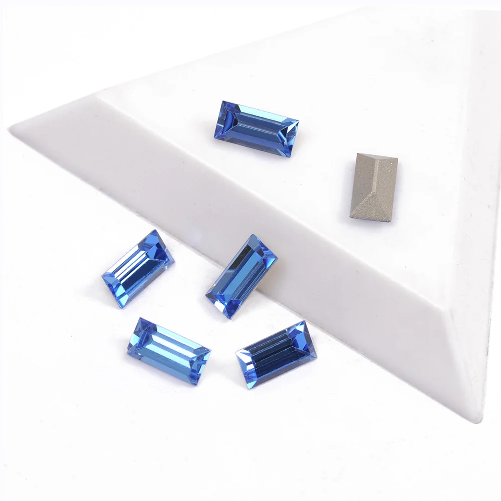 YANRUO 4501 Baguette Shape Crystal 24pcs/pack Best Quality Fancy Rhinestone Sapphire Color 5x10mm Crystal Stone For Nail Art Gem
YANRUO 4501 Baguette Shape Crystal 24pcs/pack Best Quality Fancy Rhinestone Sapphire Color 5x10mm Crystal Stone For Nail Art Gem