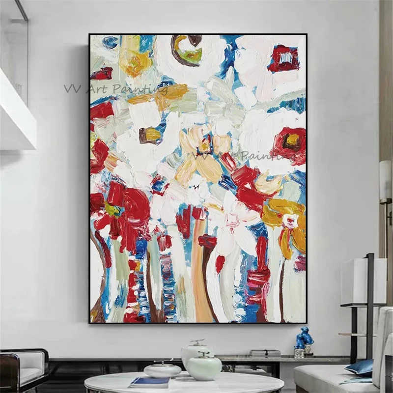 Color Handmade Flowers Oil Paintings Canvas Painting Posters Red Flower Wall Art Pictures for Home Living Room Decor NO Framed
Color Handmade Flowers Oil Paintings Canvas Painting Posters Red Flower Wall Art Pictures for Home Living Room Decor NO Framed