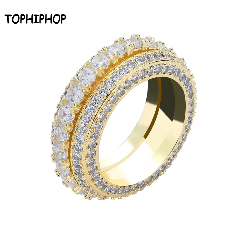 TOPHIPHOP Round CZ Men’s Ring Cubic Zirconia Ice Out Bling Ring Rotating Ring Personalized Hip Hop Jewelry Exquisite Boxed
TOPHIPHOP Round CZ Men’s Ring Cubic Zirconia Ice Out Bling Ring Rotating Ring Personalized Hip Hop Jewelry Exquisite Boxed