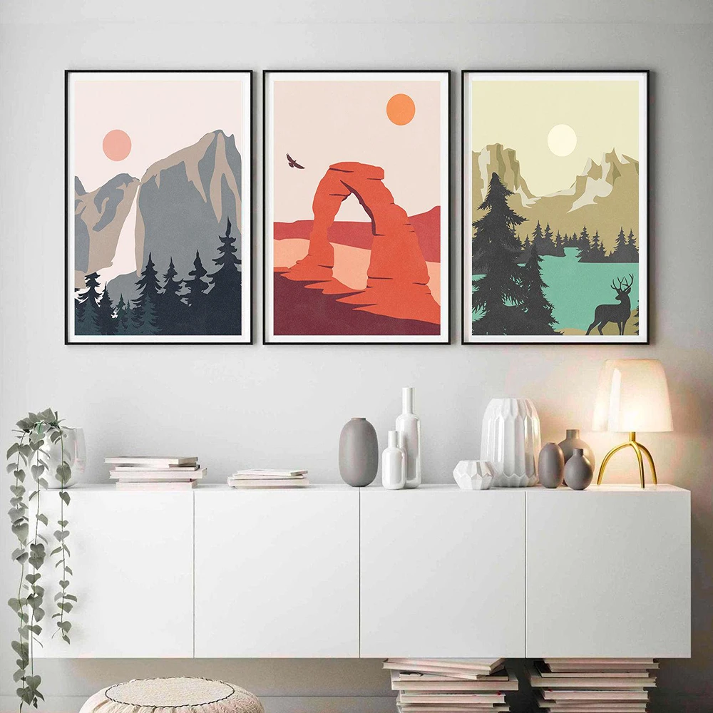 National Park Travel Location Art Poster Mid Century Landscape Vintage Yosemite Arches Canvas Painting Home Decor Living Room
National Park Travel Location Art Poster Mid Century Landscape Vintage Yosemite Arches Canvas Painting Home Decor Living Room