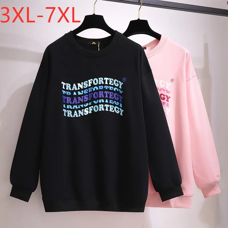 New 2021 Spring Autumn Plus Size Women Clothing Large Long Sleeve Loose Cotton Letter Print Sweatshirt Coat 3XL 4XL 5XL 6XL 7XL
New 2021 Spring Autumn Plus Size Women Clothing Large Long Sleeve Loose Cotton Letter Print Sweatshirt Coat 3XL 4XL 5XL 6XL 7XL