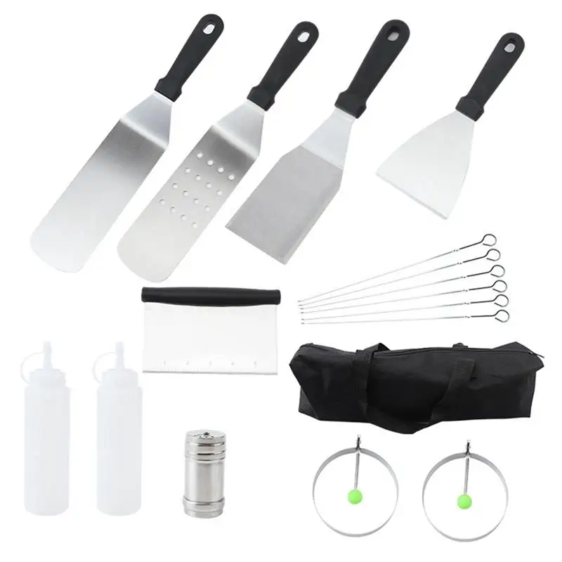 17PCS Outdoor Griddle Accessories Set Stainless Steel Griddle Accessories BBQ Griddle Utensil Kit For Barbecue Tool Set
17PCS Outdoor Griddle Accessories Set Stainless Steel Griddle Accessories BBQ Griddle Utensil Kit For Barbecue Tool Set