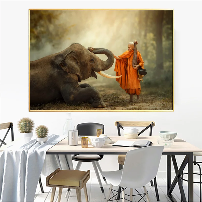 Thailand Printing Painting,Elephant Monk,Walking With Canny Elephant in Forest,for Modern Living Room,Home Decoration,Bedroom
Thailand Printing Painting,Elephant Monk,Walking With Canny Elephant in Forest,for Modern Living Room,Home Decoration,Bedroom