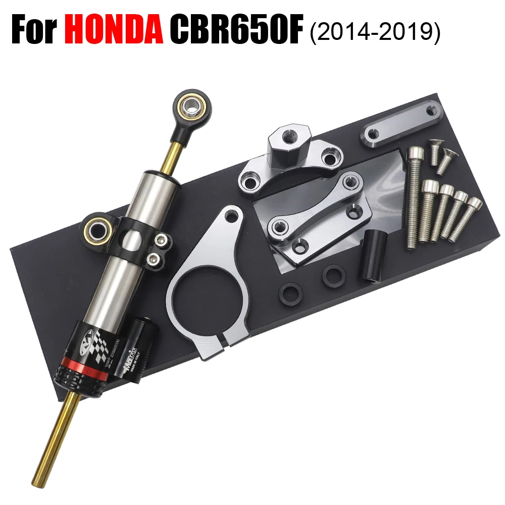 Motorcycle Steering Damper Stabilizer Adjustable Linear with Bracket Kit For HONDA CBR 650 F CBR650F 2014-2019
Motorcycle Steering Damper Stabilizer Adjustable Linear with Bracket Kit For HONDA CBR 650 F CBR650F 2014-2019