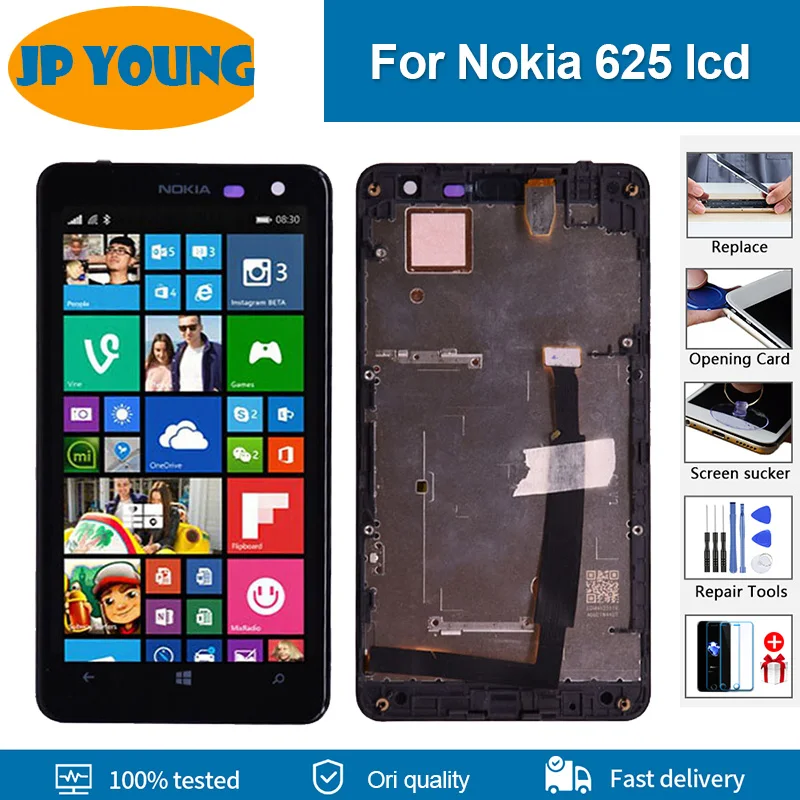 Оригинальный ЖК-дисплей для Nokia Lumia 625 RM-941 RM-943, ЖК-дисплей и дигитайзер сенсорного экрана в сборе с рамкой
Оригинальный ЖК-дисплей для Nokia Lumia 625 RM-941 RM-943, ЖК-дисплей и дигитайзер сенсорного экрана в сборе с рамкой