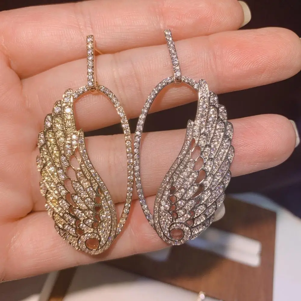 HIBRIDE Luxury Shiny Cubic Zircon Crystal Pave Wedding Women Earrings Jewelry Geometric Design Drop Earring Brincos E-194
HIBRIDE Luxury Shiny Cubic Zircon Crystal Pave Wedding Women Earrings Jewelry Geometric Design Drop Earring Brincos E-194
