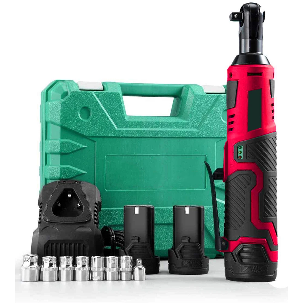 Cordless Electric Ratchet Wrench, 3/8" 40 Ft-lbs 400 RPM 12V Power Ratchet Wrench Kit OEM ORDER/LOGO CUSTOMIZED/WHOLESALE
Cordless Electric Ratchet Wrench, 3/8" 40 Ft-lbs 400 RPM 12V Power Ratchet Wrench Kit OEM ORDER/LOGO CUSTOMIZED/WHOLESALE