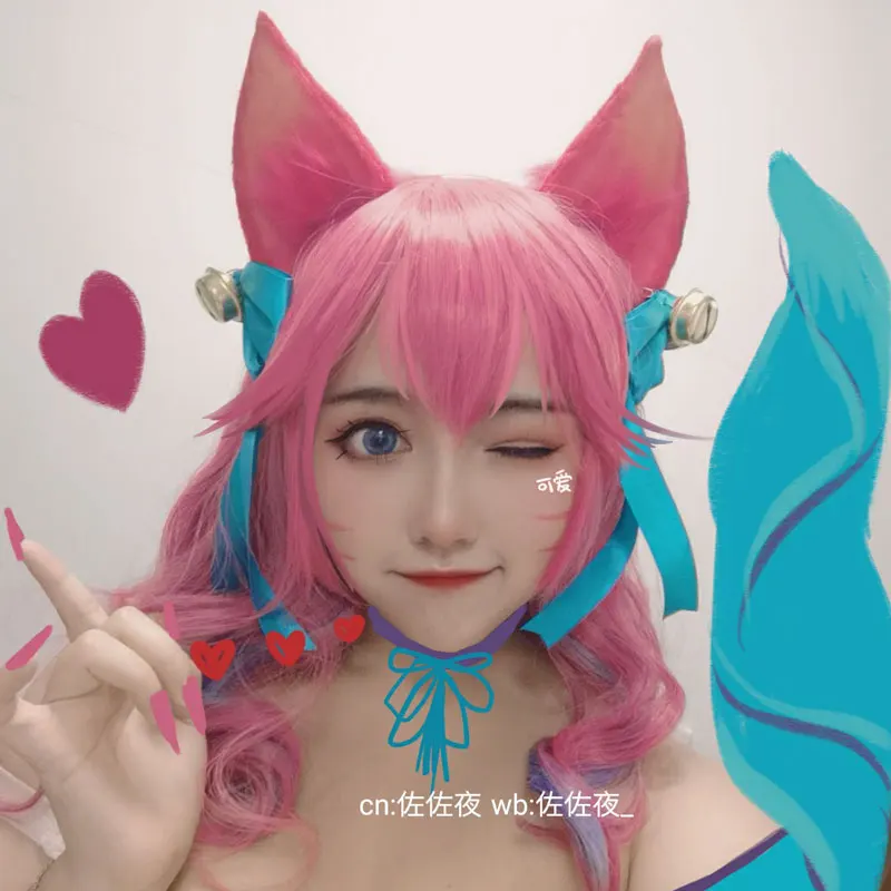 Головной убор ручной работы Ear LOL Spirit Blossom Tailed Fox Ahri, розовые уши, аксессуар для головного убора
Головной убор ручной работы Ear LOL Spirit Blossom Tailed Fox Ahri, розовые уши, аксессуар для головного убора