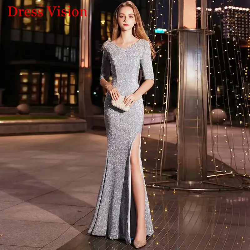 Robe De Soiree Evening Dresses V-Neck Half Sleeve Mermaid Party Gown Sexy Side Split Vestido De Fiesta De Boda
Robe De Soiree Evening Dresses V-Neck Half Sleeve Mermaid Party Gown Sexy Side Split Vestido De Fiesta De Boda
