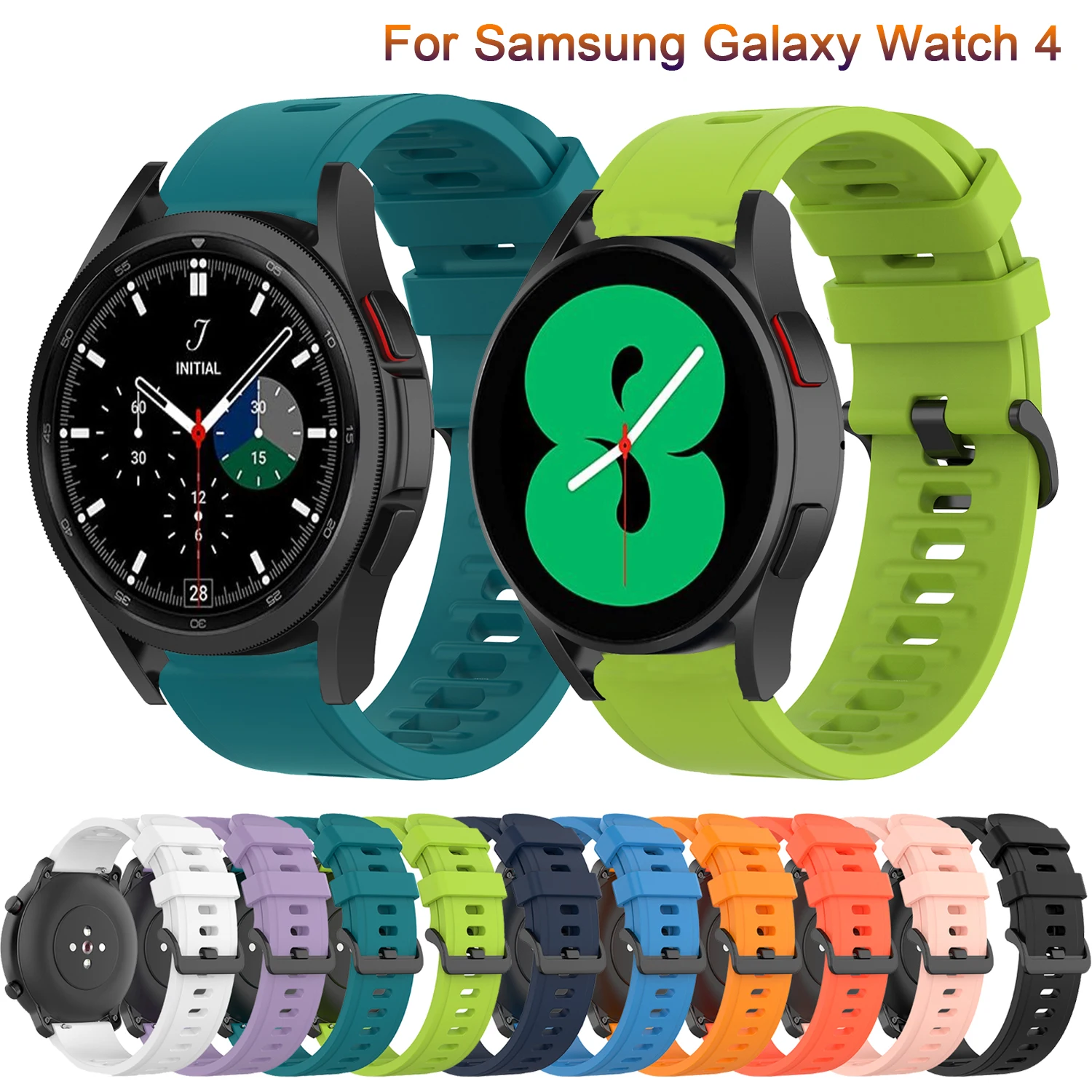Sport Soft Silicone Watchband for Samsung Galaxy Watch 4 40/44mm& Classic 42/46mm Strap Bracelet 20MM Band Smart Watch Wristband
Sport Soft Silicone Watchband for Samsung Galaxy Watch 4 40/44mm& Classic 42/46mm Strap Bracelet 20MM Band Smart Watch Wristband