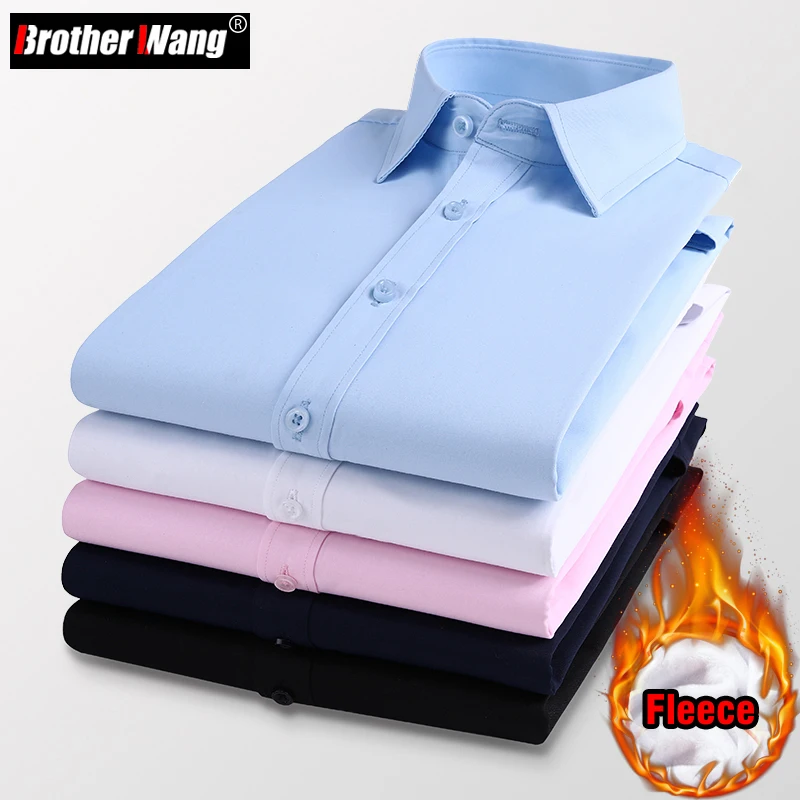 Winter Men's Business Warm Shirt Classic Style White Fashion Casual Solid Color Fleece Long-sleeved Shirt Male Brand Clothing
Winter Men's Business Warm Shirt Classic Style White Fashion Casual Solid Color Fleece Long-sleeved Shirt Male Brand Clothing