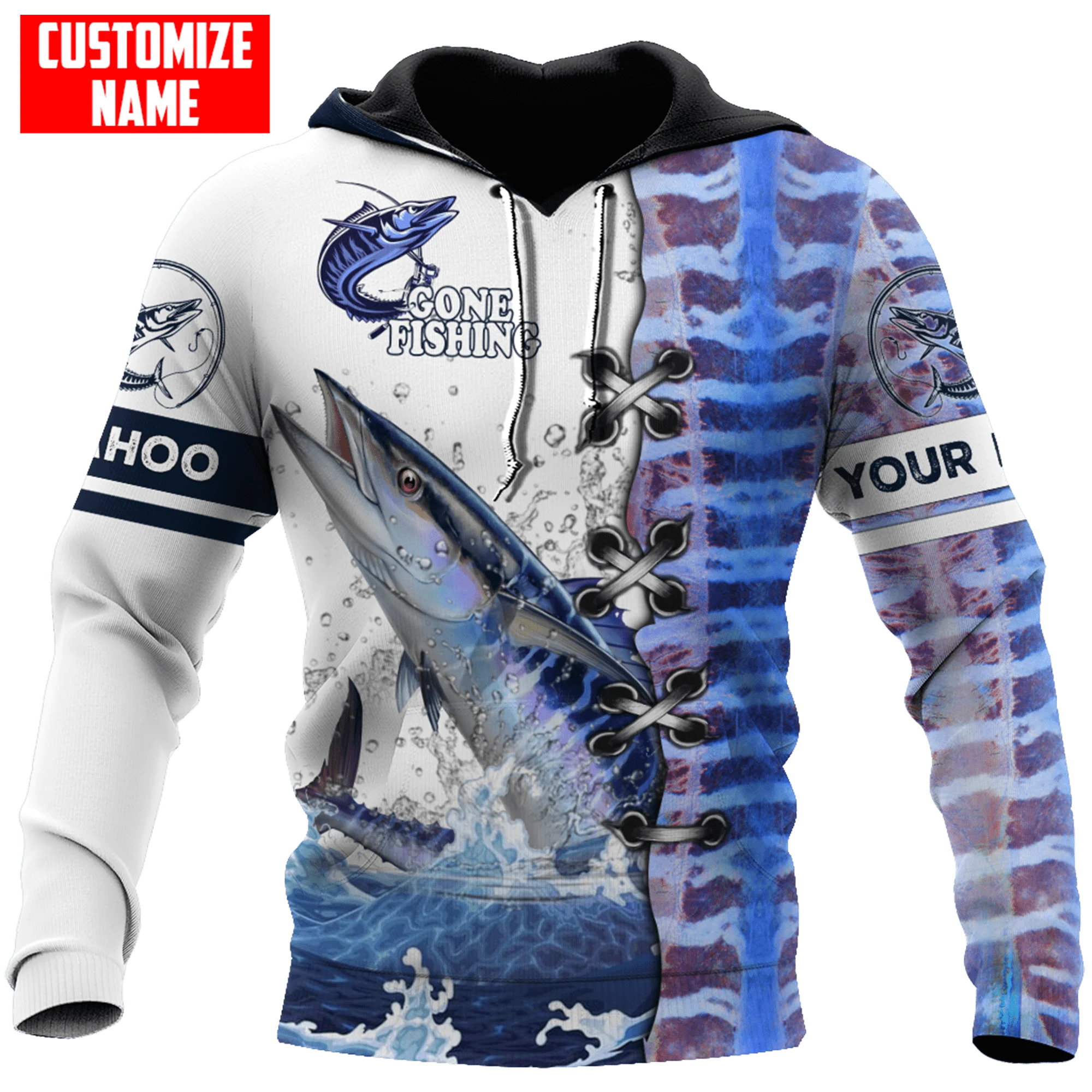 Wahoo Fish Gone Fishing Custom Name 3D Printed Men's Hoodie & Sweatshirt Autumn Unisex Zip Hoodies Casual Streetwear KJ833
Wahoo Fish Gone Fishing Custom Name 3D Printed Men's Hoodie & Sweatshirt Autumn Unisex Zip Hoodies Casual Streetwear KJ833