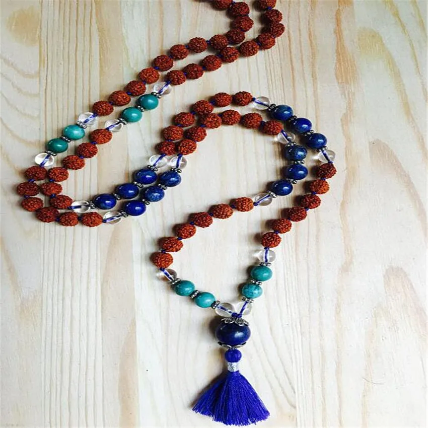 8mm Rudraksha Lapis lazuli 108 Beads Tassels Mala Necklace MONK Reiki Bless Unisex Meditation natural Handmade Buddhist energy
8mm Rudraksha Lapis lazuli 108 Beads Tassels Mala Necklace MONK Reiki Bless Unisex Meditation natural Handmade Buddhist energy