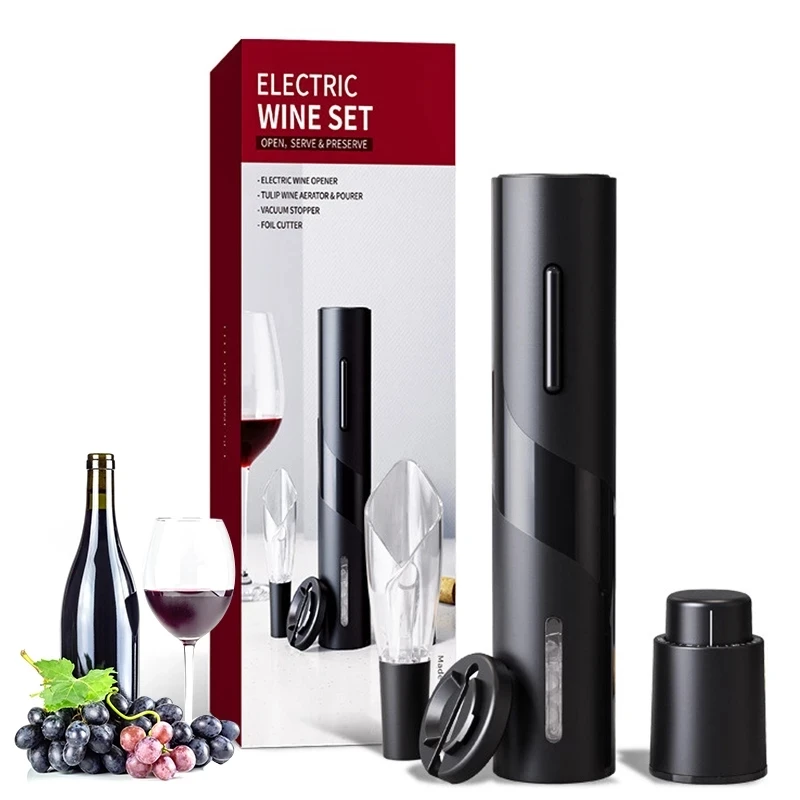Creative Electric Wine Opener Set,Rechargeable Automatic Corkscrew,Wine Bottle Opener with USB Charging Cable,Kitchen Tool,4 in1
Creative Electric Wine Opener Set,Rechargeable Automatic Corkscrew,Wine Bottle Opener with USB Charging Cable,Kitchen Tool,4 in1