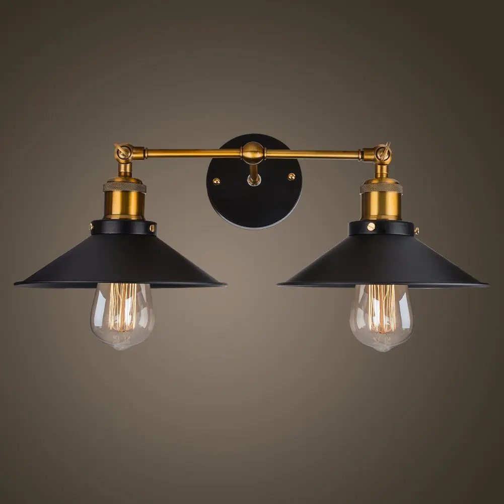 Vintage Double Head Wall Lamp Wrought Iron Simple Retro Lighting Fixture Loft Style Aisle Sconce Industrial Decor Bedside Room
Vintage Double Head Wall Lamp Wrought Iron Simple Retro Lighting Fixture Loft Style Aisle Sconce Industrial Decor Bedside Room
