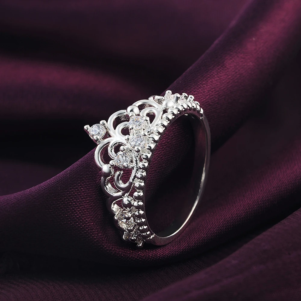 New in 925 Sterling Silver Crown Zircone Adjustable Women's Ring Wedding Female Fashion Jewelry
New in 925 Sterling Silver Crown Zircone Adjustable Women's Ring Wedding Female Fashion Jewelry