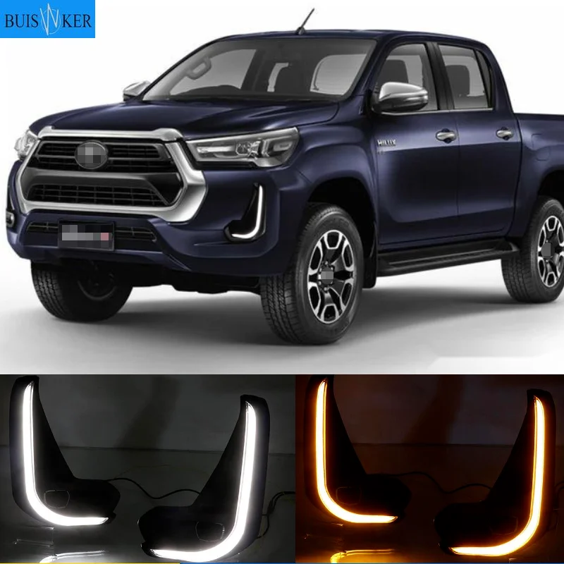 Car LED DRL Daytime Running Lights Daylight Fog Lamp Decoration Turn Signal for Toyota Hilux Revo 2020 2021
Car LED DRL Daytime Running Lights Daylight Fog Lamp Decoration Turn Signal for Toyota Hilux Revo 2020 2021