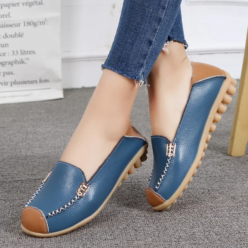 Fashion Women's Shoes Made of autumn Genuine leather Large size Slip-on Flat shoes women Damping Non-slip Flat shoes winter New
Fashion Women's Shoes Made of autumn Genuine leather Large size Slip-on Flat shoes women Damping Non-slip Flat shoes winter New
