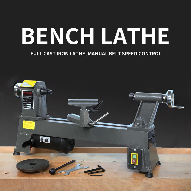 Mini Bench Lathe MC1218/Belt Speed Control Lathe/Desktop Lathe/550W Woodworking Lathe 
Mini Bench Lathe MC1218/Belt Speed Control Lathe/Desktop Lathe/550W Woodworking Lathe