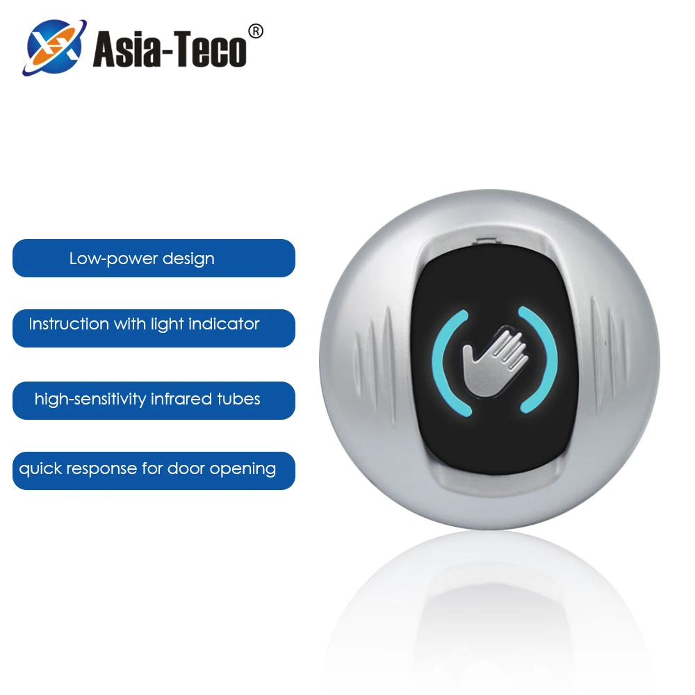 Circular Hand Wave No Touch Sensor Switch with Microwave detector Contactless Infrared Exit Button for Access Control System
Circular Hand Wave No Touch Sensor Switch with Microwave detector Contactless Infrared Exit Button for Access Control System