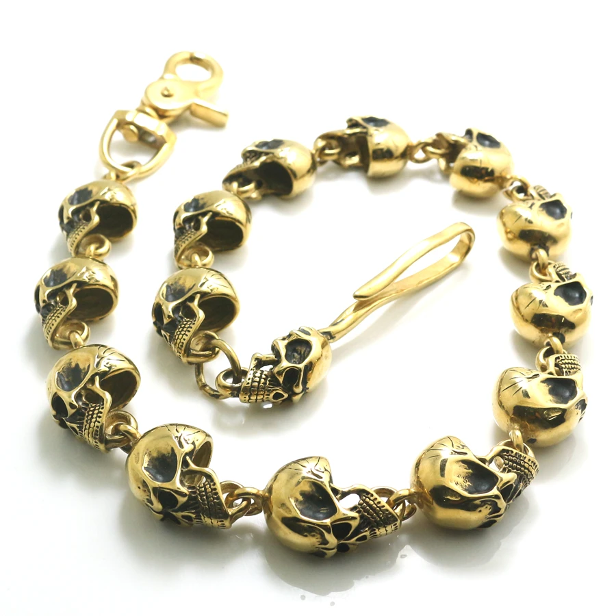 Men's 316L Stainless Steel Gold Color Classic Skull Biker Rider Exclusive Design Jeans Chain For Gift
Men's 316L Stainless Steel Gold Color Classic Skull Biker Rider Exclusive Design Jeans Chain For Gift
