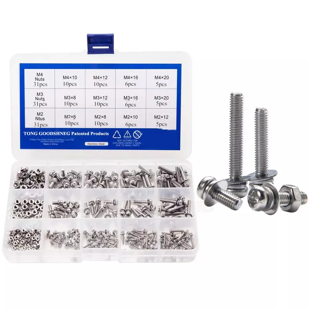 Machine Screws Set Stainless Steel Screws M2 M3 M4 Screws Phillips Pan Head Screws Bolt and Nut Flat Washers Home Hardware
Machine Screws Set Stainless Steel Screws M2 M3 M4 Screws Phillips Pan Head Screws Bolt and Nut Flat Washers Home Hardware