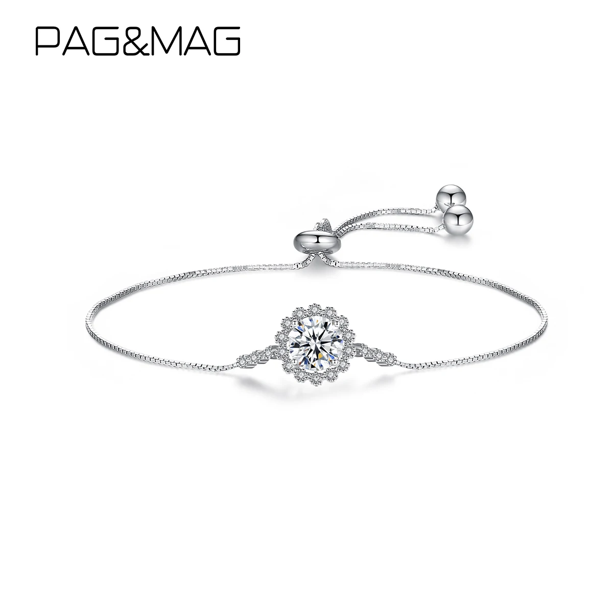 PAG&MAG Genuine Moissanite Dazzling Adjustable Diamond Bracelets For Women 925 Sterling Silver Bracelets Fine Fashion Jewelry
PAG&MAG Genuine Moissanite Dazzling Adjustable Diamond Bracelets For Women 925 Sterling Silver Bracelets Fine Fashion Jewelry