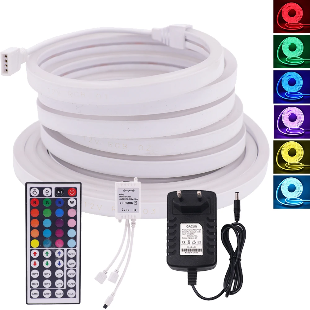 RGB светодиодный светильник с пультом дистанционного управления DC 12V Гибкий неоновый знак Светодиодная лента Водонепроницаемая силиконовая лента неоновая веревка подсветка светильник Декор
RGB светодиодный светильник с пультом дистанционного управления DC 12V Гибкий неоновый знак Светодиодная лента Водонепроницаемая силиконовая лента неоновая веревка подсветка светильник Декор
