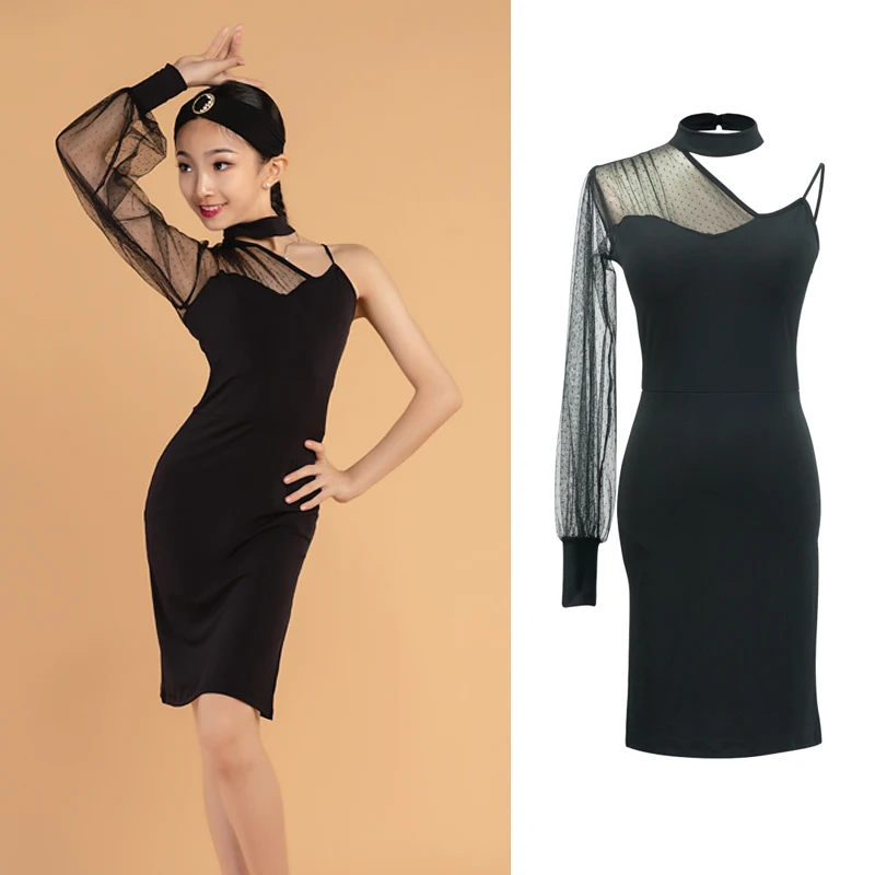 Mesh Latin Dance Dress Girls Designer Clothes Black Dress Performance Costume Modern Dancewear Salsa Dancing Outfits DL7577
Mesh Latin Dance Dress Girls Designer Clothes Black Dress Performance Costume Modern Dancewear Salsa Dancing Outfits DL7577