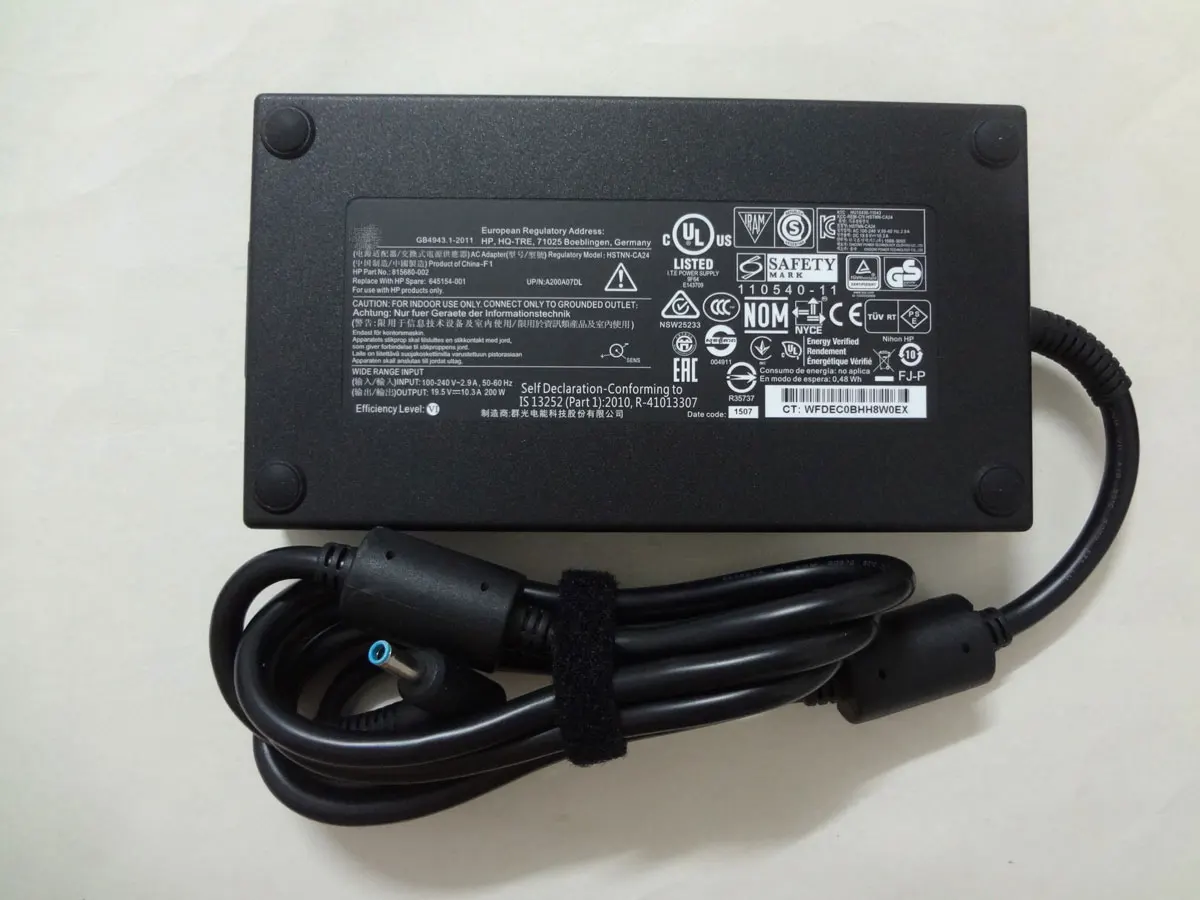 Новинка OEM тонкий 19,5 V 10.3A 200W 815680-002 синий наконечник адаптер переменного тока для OMEN от ноутбука HP 15-dc1052nr оригинальное зарядное устройство Puryuan
Новинка OEM тонкий 19,5 V 10.3A 200W 815680-002 синий наконечник адаптер переменного тока для OMEN от ноутбука HP 15-dc1052nr оригинальное зарядное устройство Puryuan