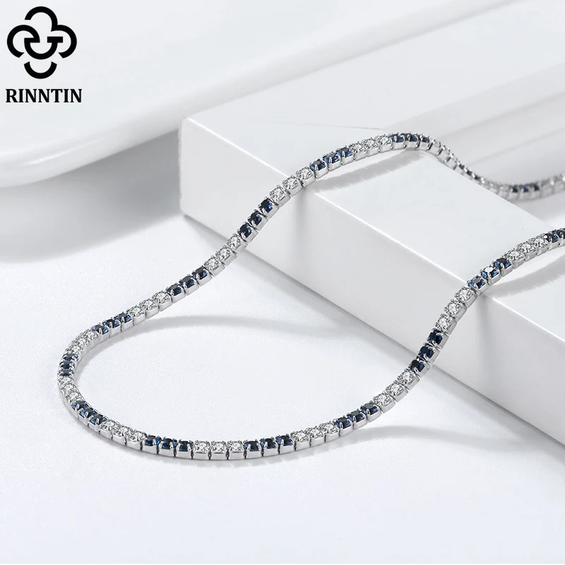Rinntin 2mm Full Zirconia Diamond Tennis Necklace for Women 925 Sterling Silver Blue&White Necklace Choker Collar Chain SC49
Rinntin 2mm Full Zirconia Diamond Tennis Necklace for Women 925 Sterling Silver Blue&White Necklace Choker Collar Chain SC49