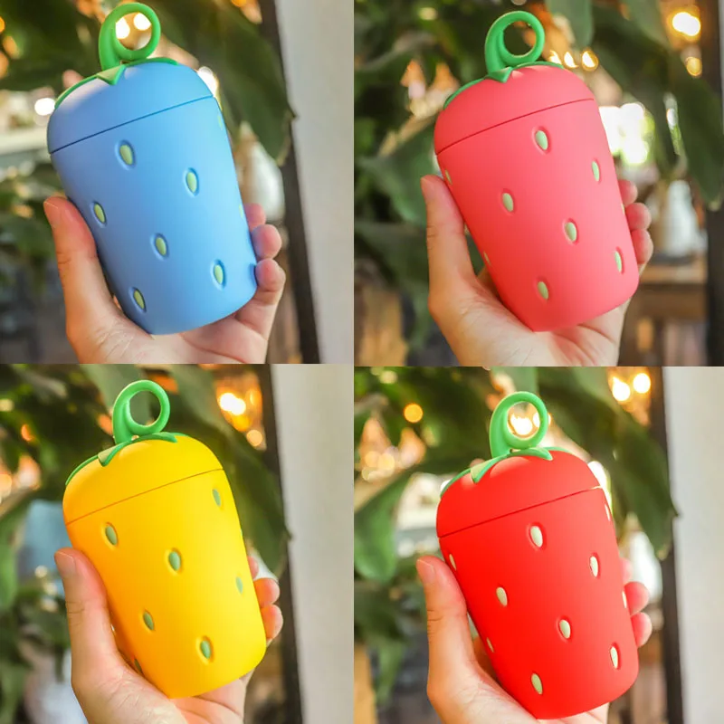 300ML Creative Strawberry Shape Water Bottle Cute Glass Cup with Cover for Girl Children Gift Kitchen Accessories
300ML Creative Strawberry Shape Water Bottle Cute Glass Cup with Cover for Girl Children Gift Kitchen Accessories
