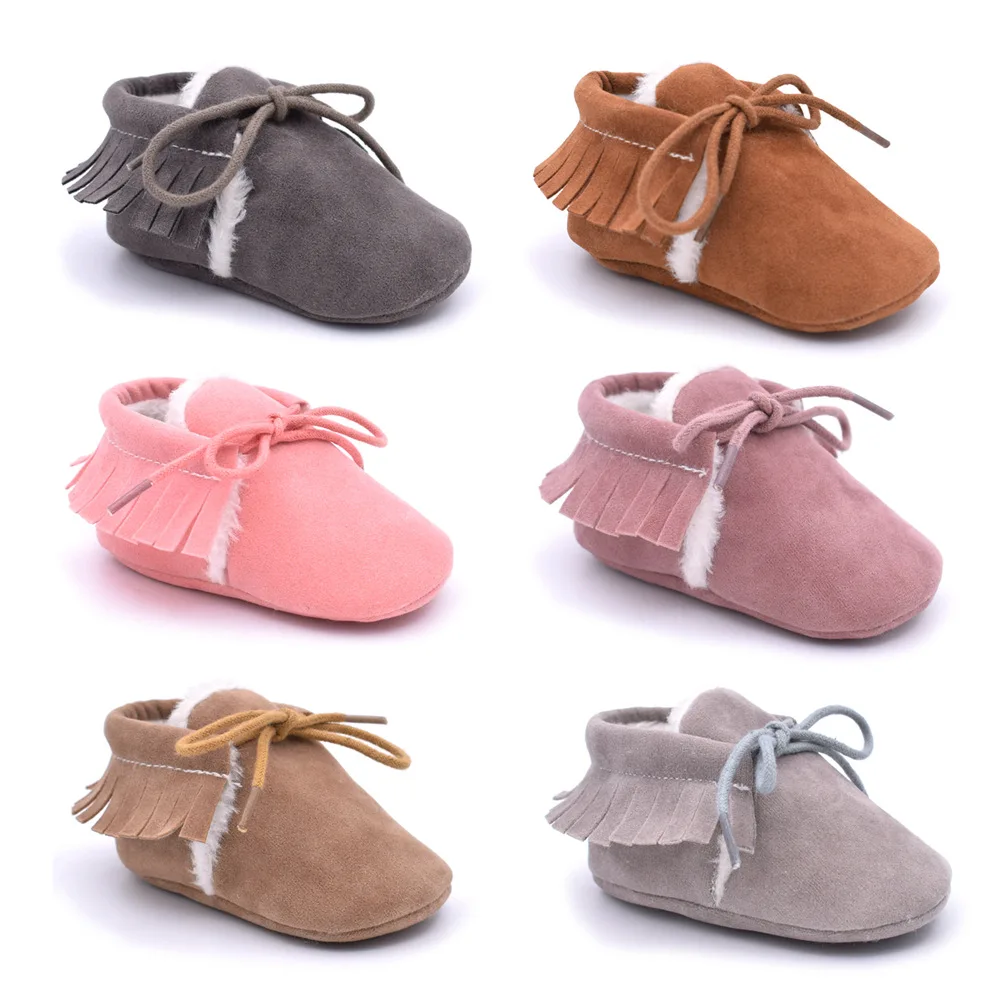PU Suede Leather Baby Shoes For Newborn Baby Boys Girls Moccasins Soft Moccs Shoes Bebe Fringe Soft Soled Non-slip Crib shoes
PU Suede Leather Baby Shoes For Newborn Baby Boys Girls Moccasins Soft Moccs Shoes Bebe Fringe Soft Soled Non-slip Crib shoes