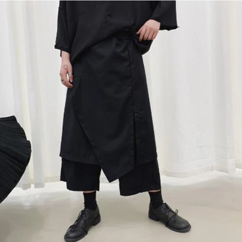 Men's trousers Spring casual baggy wide-leg trousers fake two men's skirts hip hop punk Gothic yamamoto style
Men's trousers Spring casual baggy wide-leg trousers fake two men's skirts hip hop punk Gothic yamamoto style