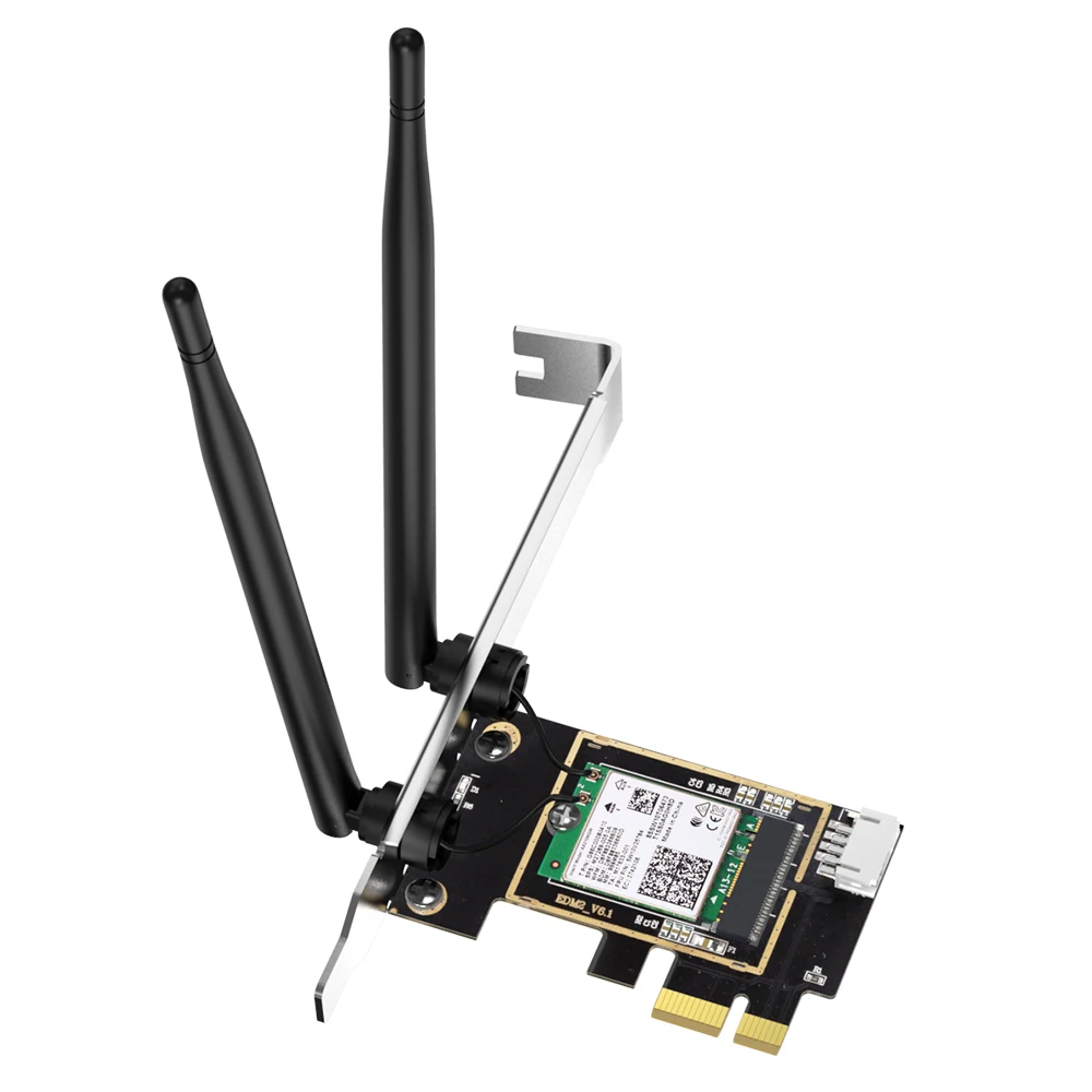 EDUP 802.11ax wifi 6 AX3000 wireless network card BT5.1 PCI-E PCI Express Network Card AX200NGW
EDUP 802.11ax wifi 6 AX3000 wireless network card BT5.1 PCI-E PCI Express Network Card AX200NGW