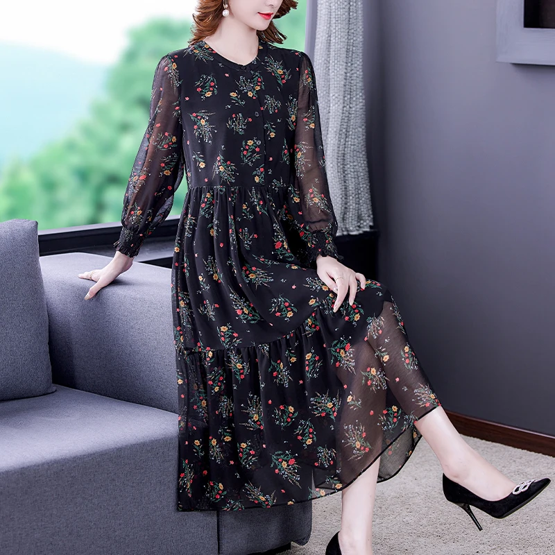 Floral Chiffon Fashion Beach Midi Dress 2024 Women Bodycon Elegant Vestidos Spring Autumn Boho Korean Casual Long Sleeve Dresses
Floral Chiffon Fashion Beach Midi Dress 2024 Women Bodycon Elegant Vestidos Spring Autumn Boho Korean Casual Long Sleeve Dresses