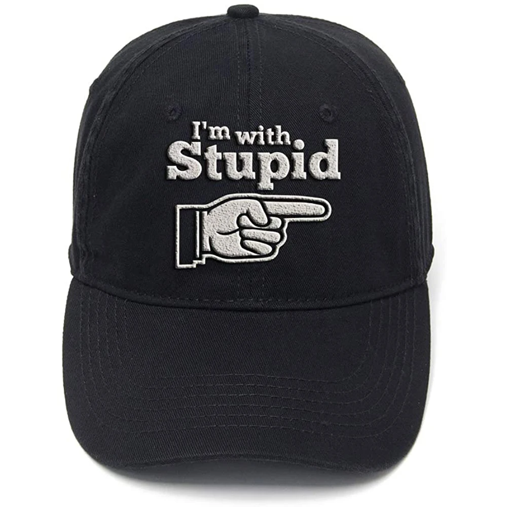 Lyprerazy I'm with Stupid Funny Washed Cotton Adjustable Men Women Unisex Hip Hop Cool Flock Printing Baseball Cap
Lyprerazy I'm with Stupid Funny Washed Cotton Adjustable Men Women Unisex Hip Hop Cool Flock Printing Baseball Cap