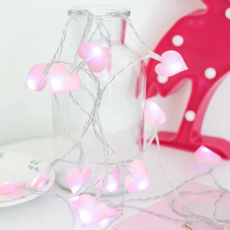 LED Heart Shape String Fairy Light Pink Girl Lights 1.5M 3M Indoor Garland For Valentines Day Living Room Weeding Decorations
LED Heart Shape String Fairy Light Pink Girl Lights 1.5M 3M Indoor Garland For Valentines Day Living Room Weeding Decorations