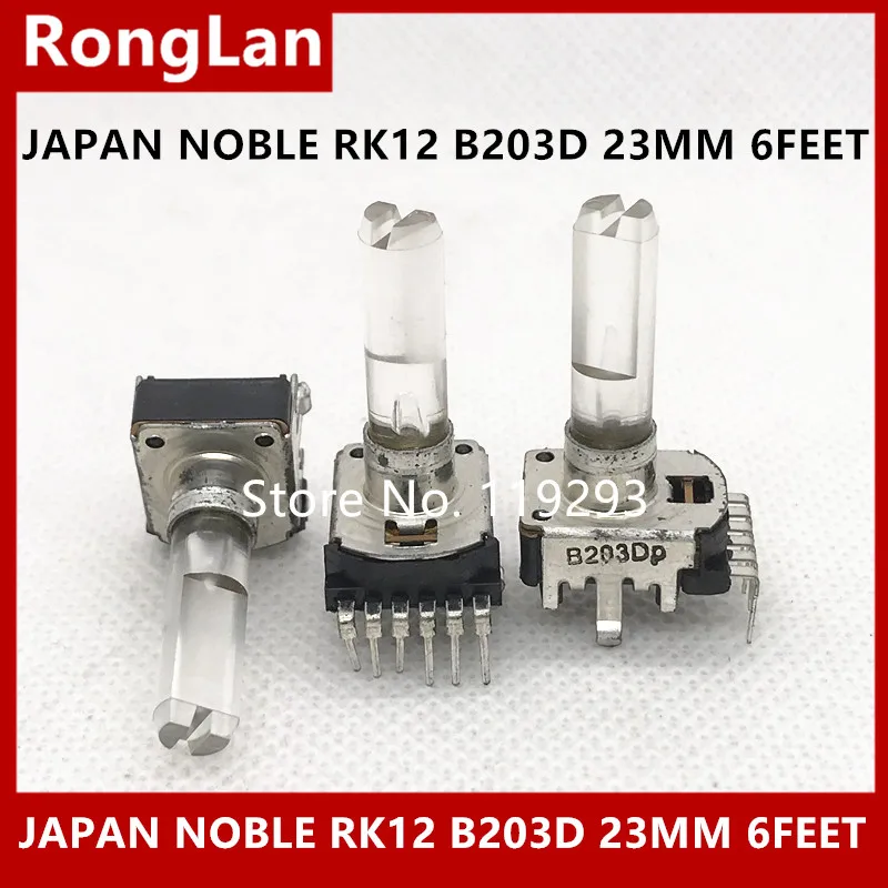 Japanese NOBLE RK12 Type Potentiometer Acrylic handle transparent 23MM B203D B20K audio amplifier volume potentiometer--10pcs
Japanese NOBLE RK12 Type Potentiometer Acrylic handle transparent 23MM B203D B20K audio amplifier volume potentiometer--10pcs