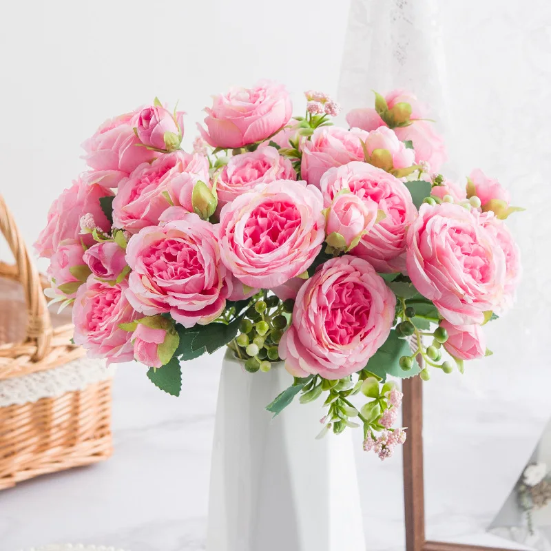 White Rose Artificial Flower, Silk Peony, Small White Bouquet, Wedding Decoration, Home Party, Winter
White Rose Artificial Flower, Silk Peony, Small White Bouquet, Wedding Decoration, Home Party, Winter