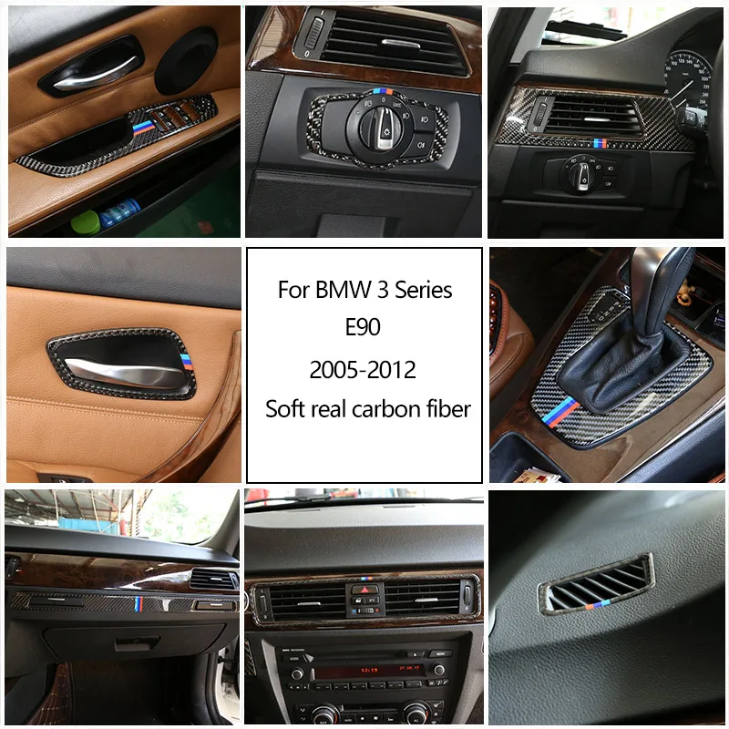 Soft Real Carbon Fiber For BMW 3 Series E90 2005-2012 Car Interior Modification Central Control Decorative Stickers Accessories
Soft Real Carbon Fiber For BMW 3 Series E90 2005-2012 Car Interior Modification Central Control Decorative Stickers Accessories