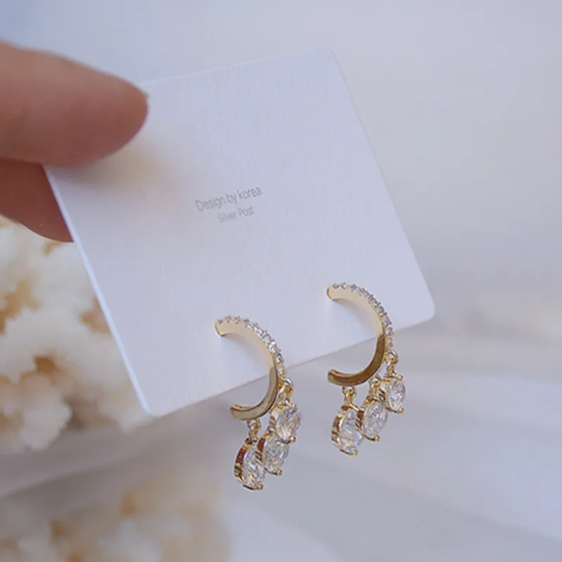 14k Real Gold Fashion Jewelry Crystal C-shaped Exquisite Stud Earrings for Woman Holiday Party Elegant Zircon Earring
14k Real Gold Fashion Jewelry Crystal C-shaped Exquisite Stud Earrings for Woman Holiday Party Elegant Zircon Earring