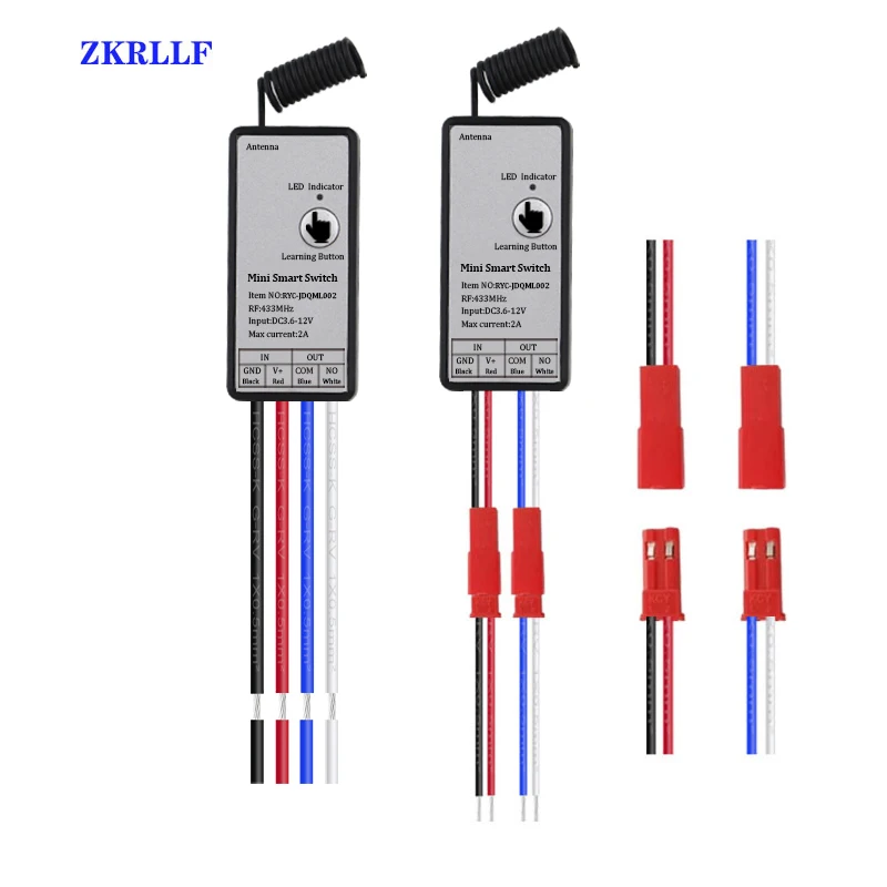 433MHz Universal Wireless RF Remote Control Switch DC 5V 12V Mini Relay For LED Lamp Electromagnetic Lock Fingerprint DIY
433MHz Universal Wireless RF Remote Control Switch DC 5V 12V Mini Relay For LED Lamp Electromagnetic Lock Fingerprint DIY