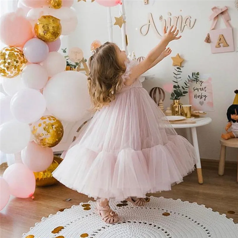 Pink Tea Length Baby Girls Dresses O Neck Cap Sleeve Little Princess Birthday Party Dress Kid Prom Pageant Gown with Ribbon
Pink Tea Length Baby Girls Dresses O Neck Cap Sleeve Little Princess Birthday Party Dress Kid Prom Pageant Gown with Ribbon