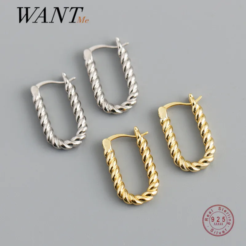 WANTME 925 Sterling Silver Charming Geometric Twist Spiral Hoop Earrings for Women 2021Ins Small Huggie Earrings Party Jewelry
WANTME 925 Sterling Silver Charming Geometric Twist Spiral Hoop Earrings for Women 2021Ins Small Huggie Earrings Party Jewelry