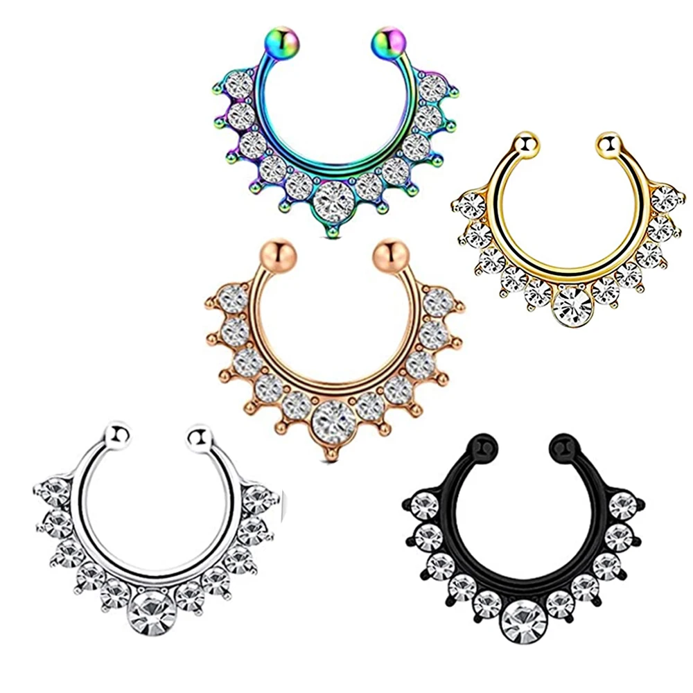 TIANCIFBYJS Fake Septum Nose Hoop Rings Stainless Steel Faux Lip Ear Nose Septum Ring Non Piercing Clip On Nose Hoop Rings Body
TIANCIFBYJS Fake Septum Nose Hoop Rings Stainless Steel Faux Lip Ear Nose Septum Ring Non Piercing Clip On Nose Hoop Rings Body