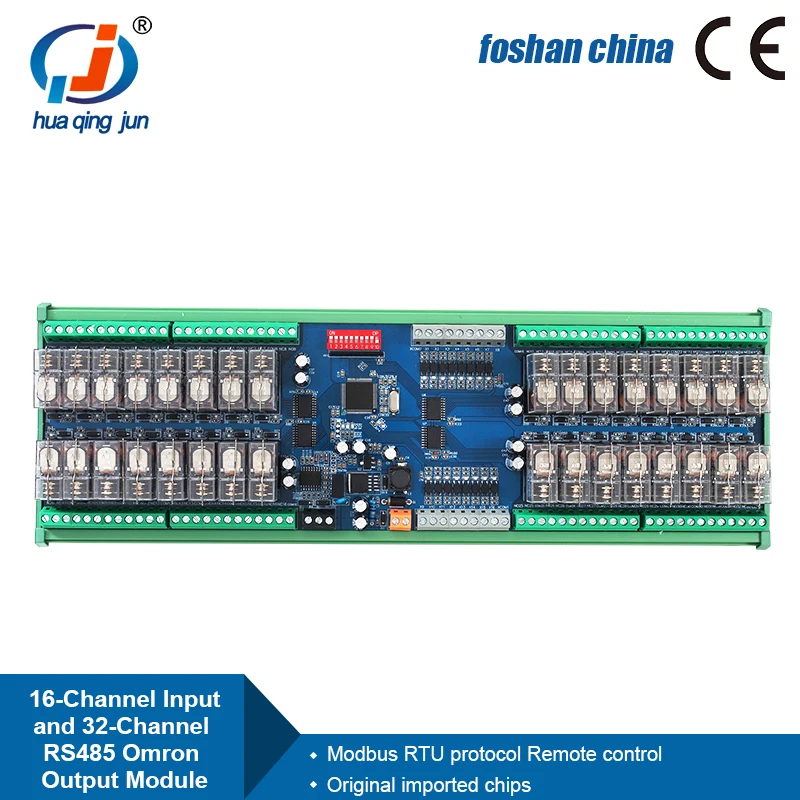 Huaqingjun 16 Inputs 32 Outputs RS485 Communication Relay Module DC12V/24V Modbus RTU Relays for Contactors
Huaqingjun 16 Inputs 32 Outputs RS485 Communication Relay Module DC12V/24V Modbus RTU Relays for Contactors