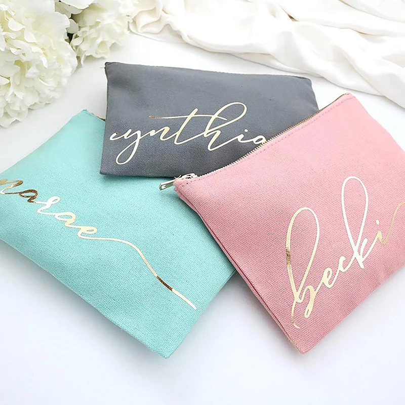 Personalized Makeup Bag Bridesmaid Maid Of Honor Holiday Wedding Bachelorett Party Gifts Canvas Monogram Cosmetic Zipper Pouches
Personalized Makeup Bag Bridesmaid Maid Of Honor Holiday Wedding Bachelorett Party Gifts Canvas Monogram Cosmetic Zipper Pouches